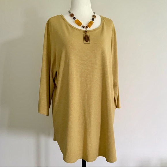 Cynthia Rowley long mustard top - Picture 4 of 8